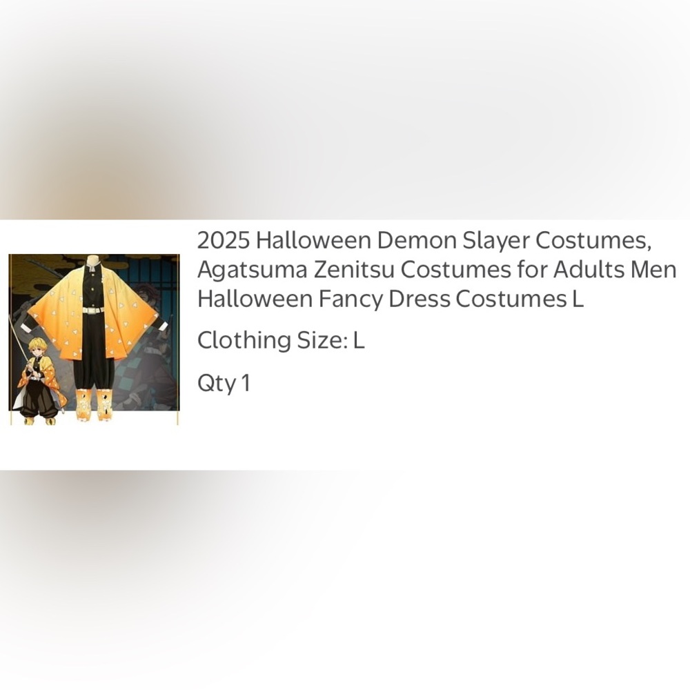 Kids Zenitsu Slayer Costume - Black and Yellow